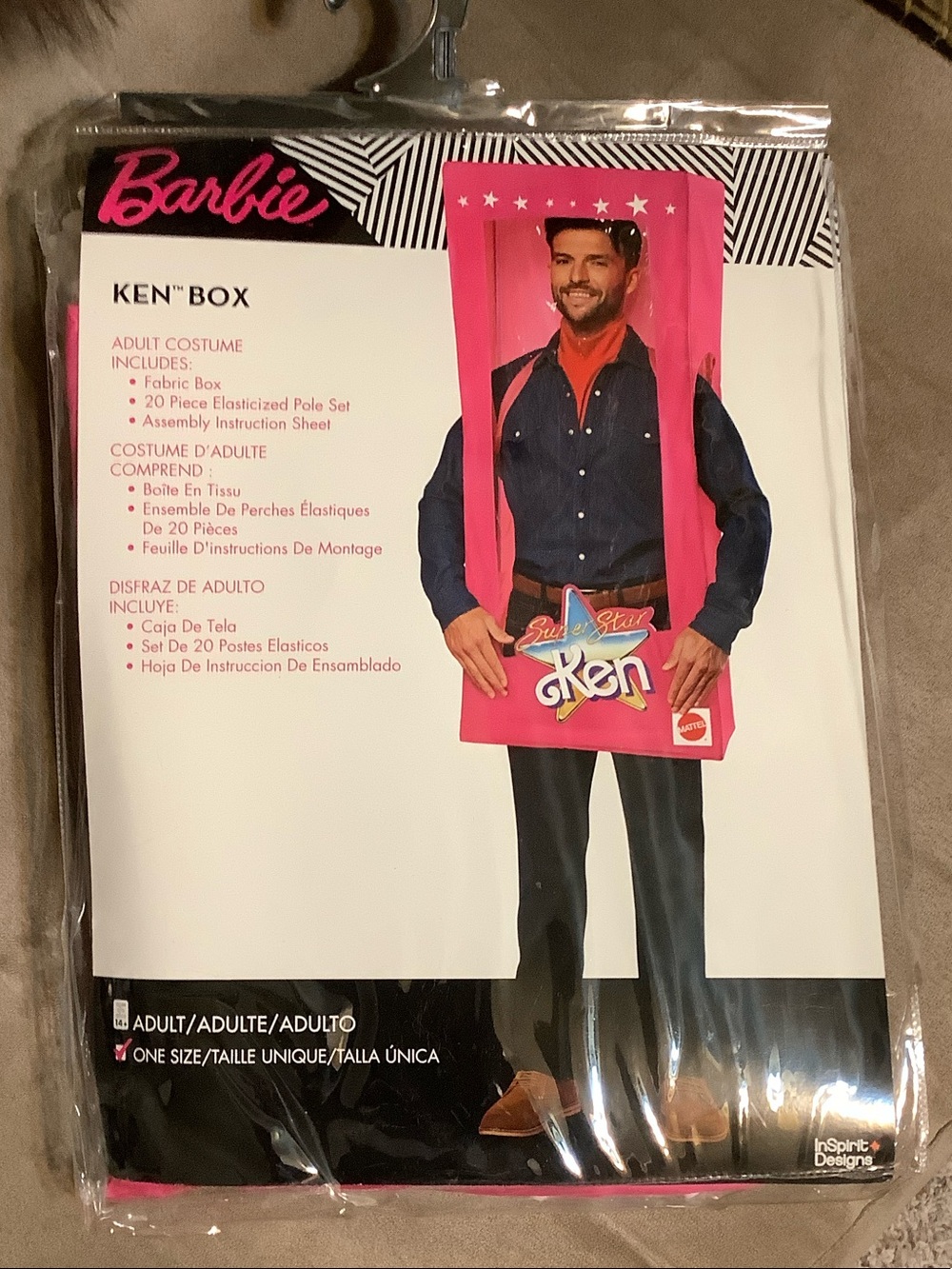 Barbie Ken Box Costume in Pink and Black